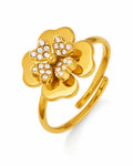 3D Layered Bloom Open Ring