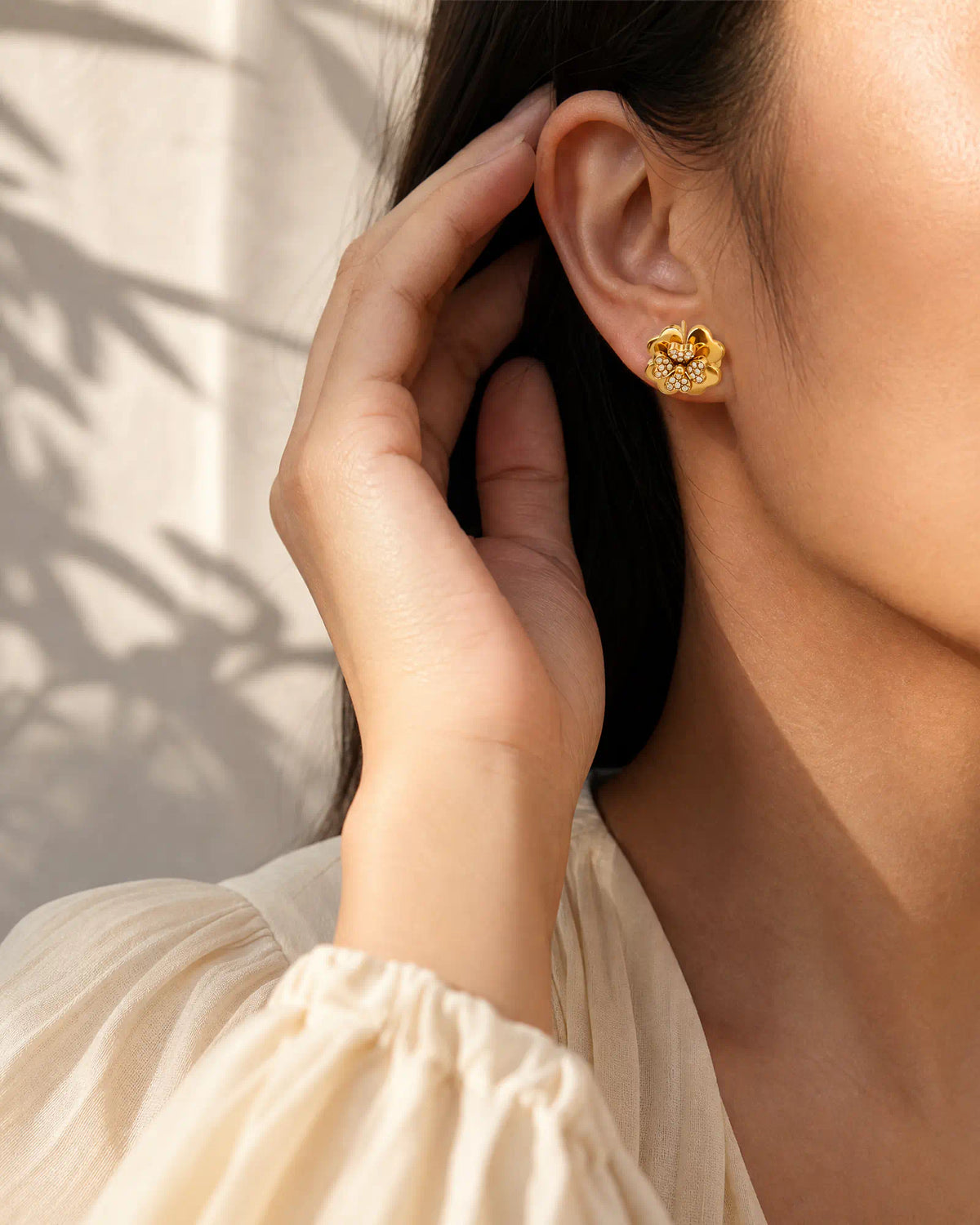 3D Layered Bloom Stud Earrings