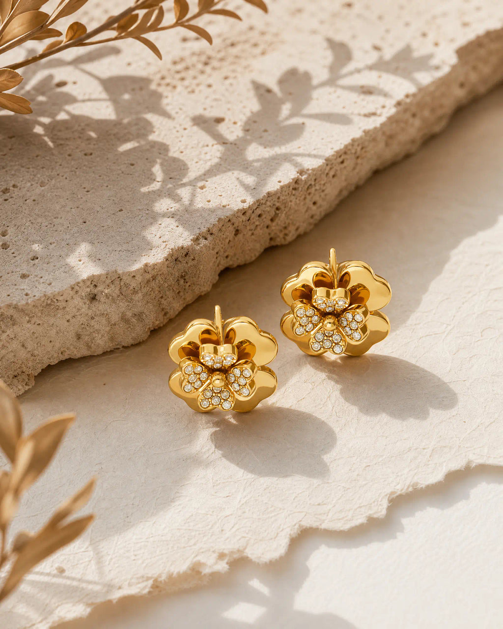 3D Layered Bloom Stud Earrings