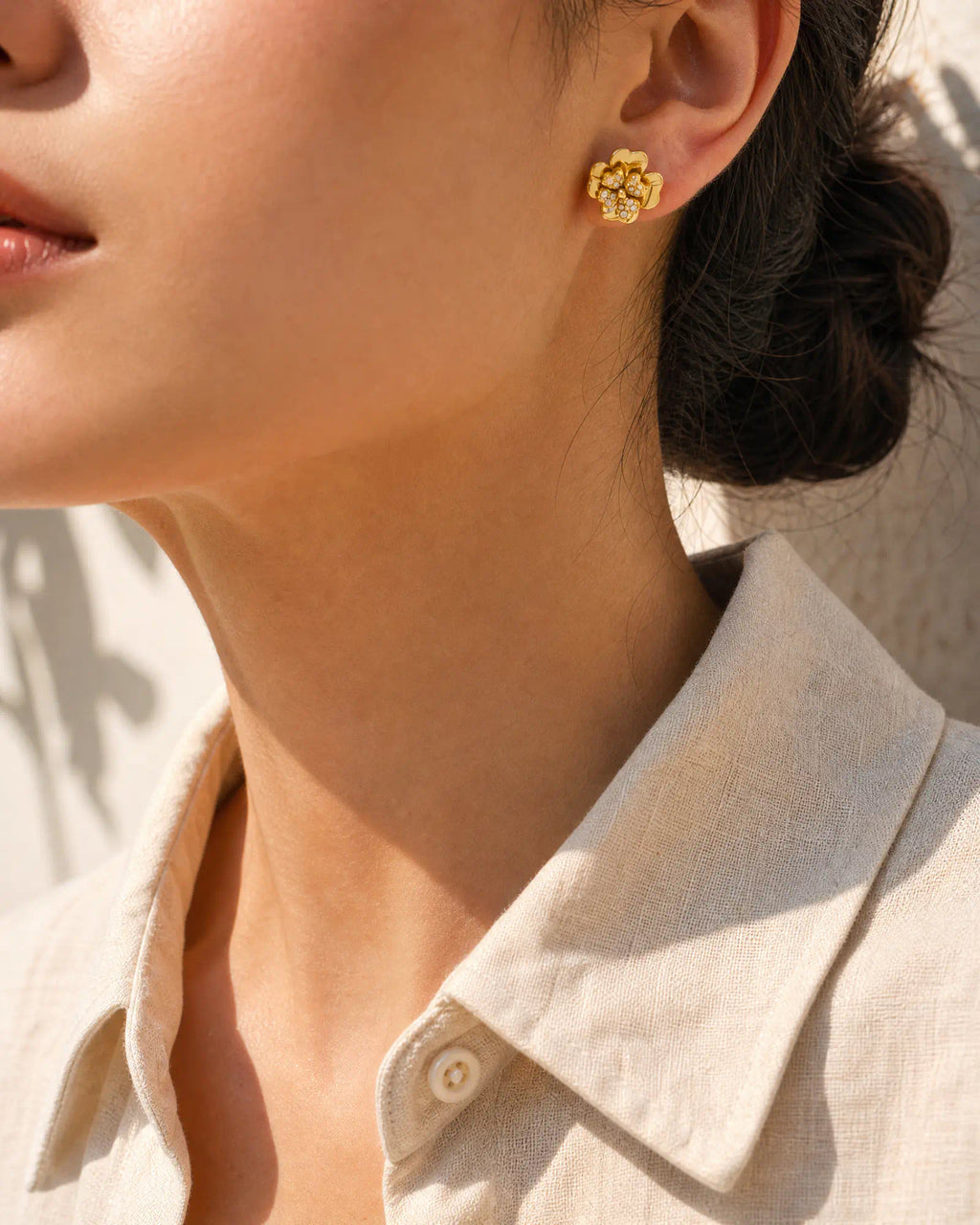 3D Layered Bloom Stud Earrings