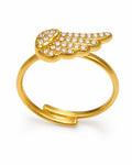Pave Wing Open Band Ring