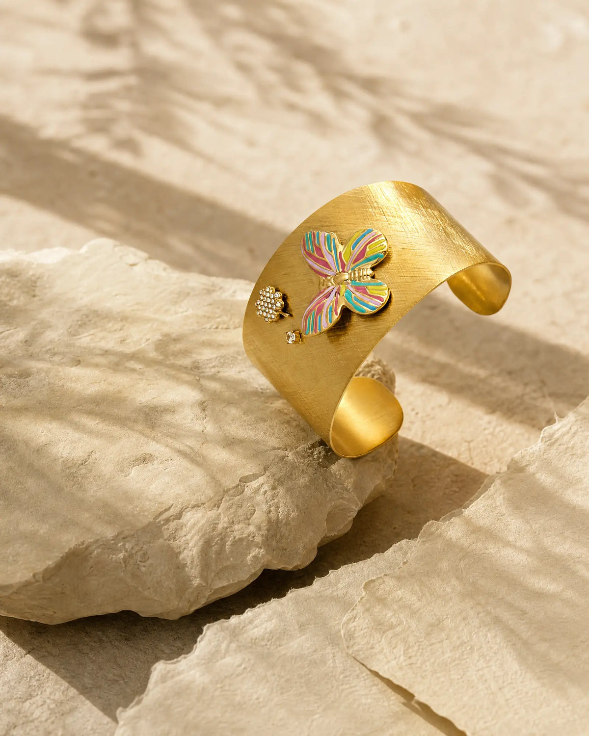 Butterfly Zirconia Cuff Bracelet