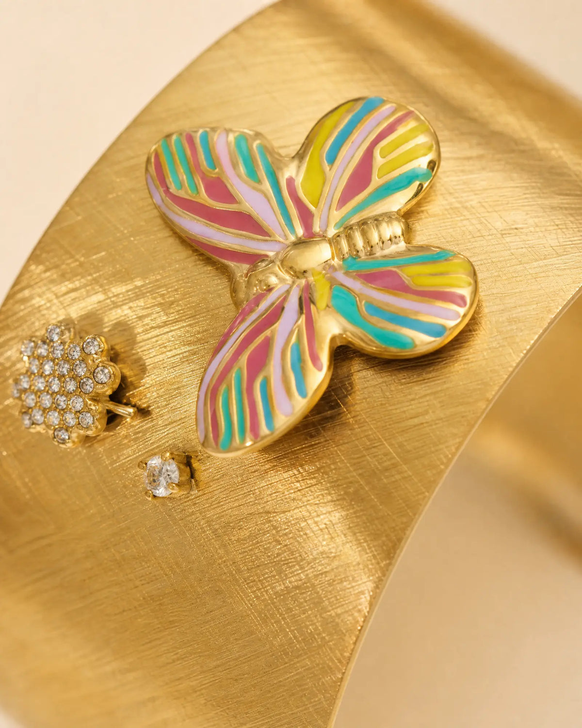 Butterfly Zirconia Cuff Bracelet
