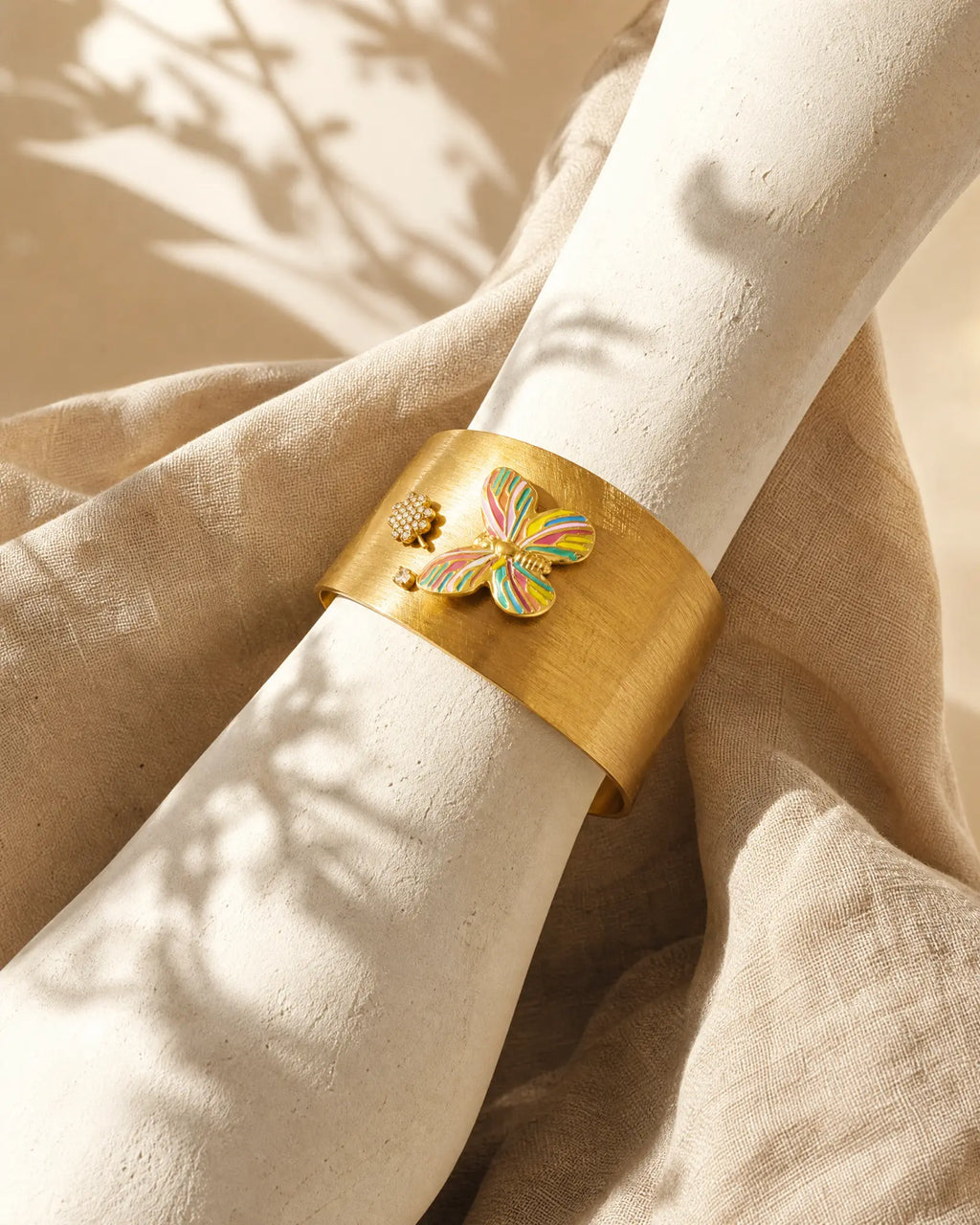 Butterfly Zirconia Cuff Bracelet