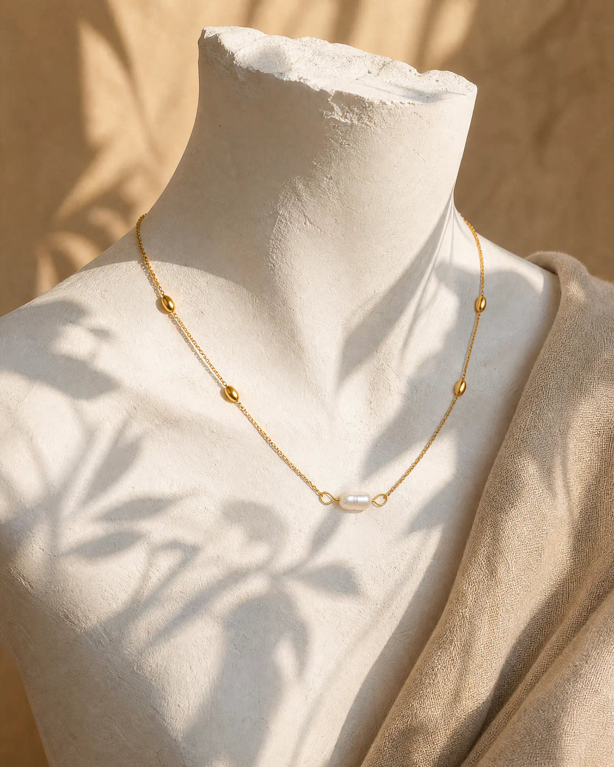 Coffee Bean Floating Station Necklace
