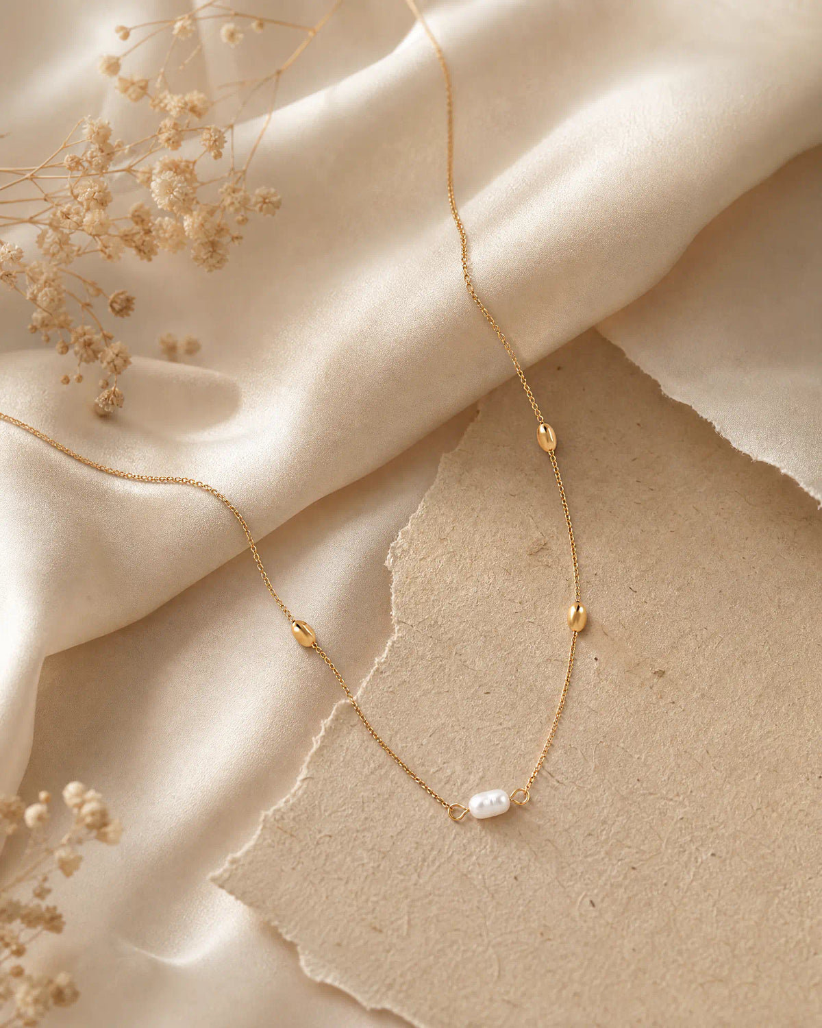 Coffee Bean Floating Station Necklace