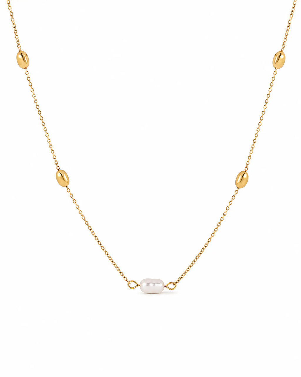 Coffee Bean Floating Station Necklace