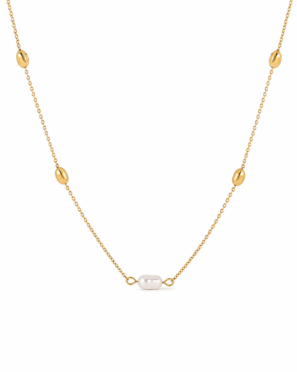 Coffee Bean Floating Station Necklace