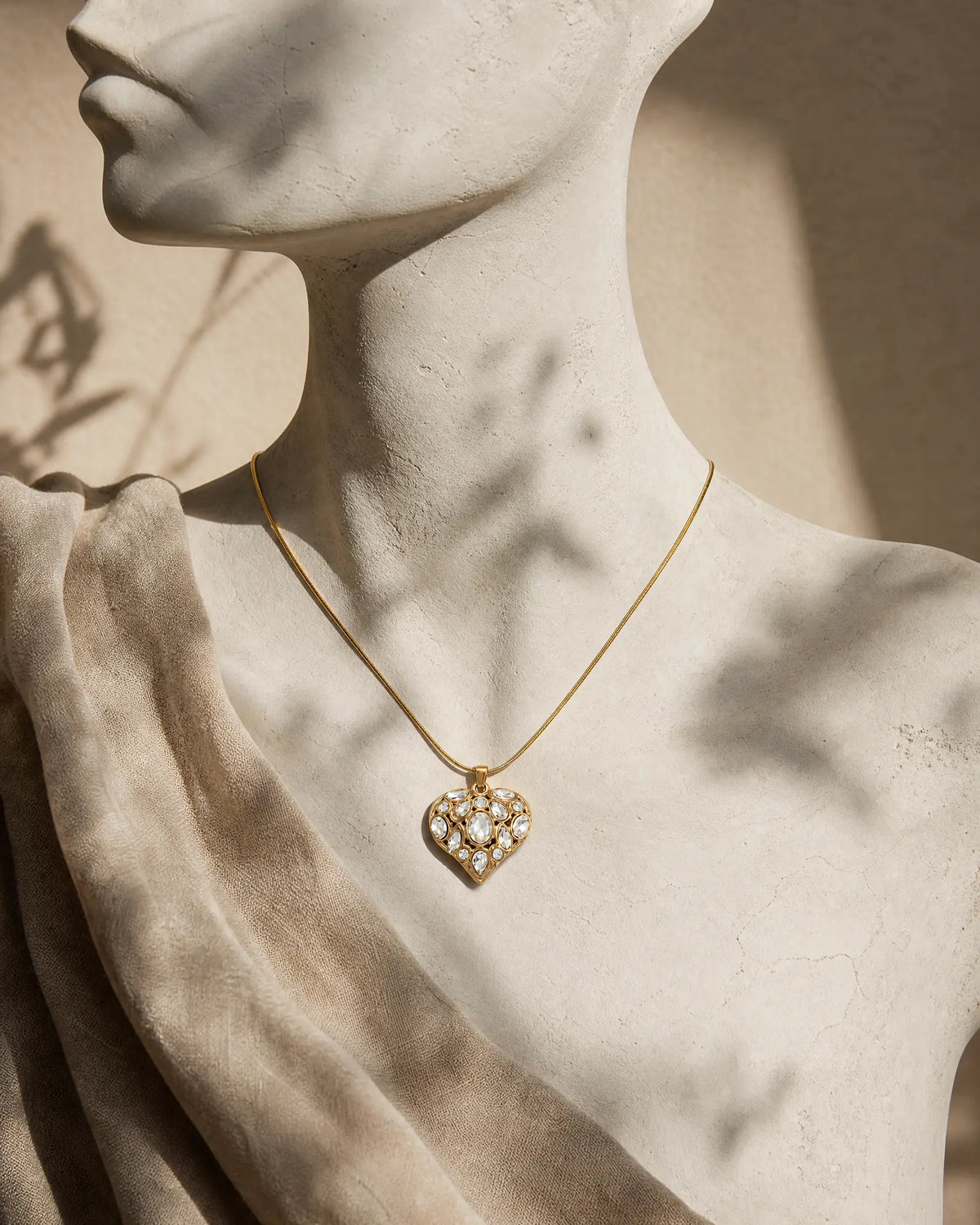 Crystal Heart Pendant Necklace