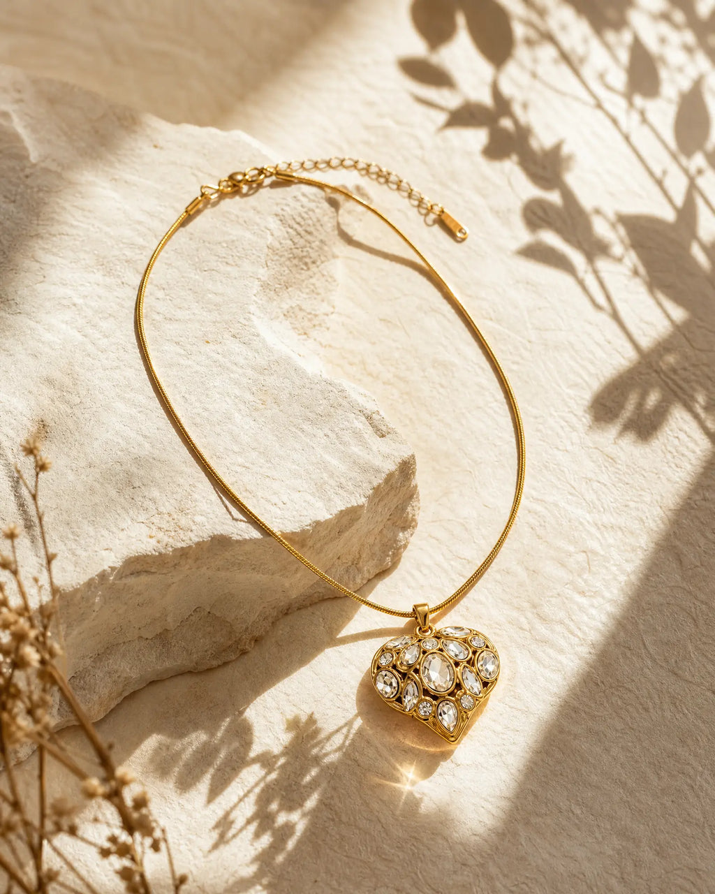 Crystal Heart Pendant Necklace