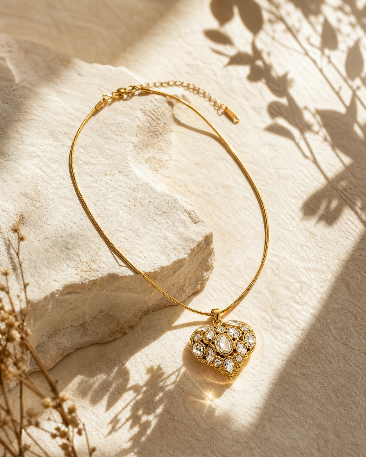 Crystal Heart Pendant Necklace