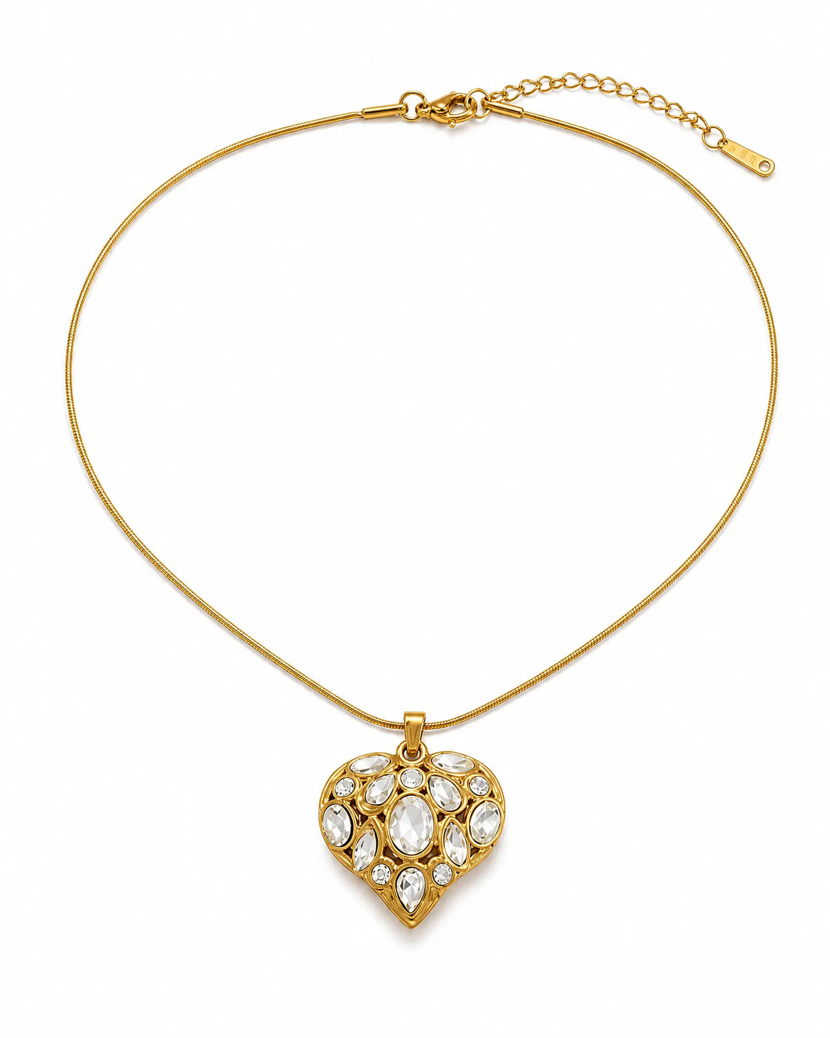 Crystal Heart Pendant Necklace