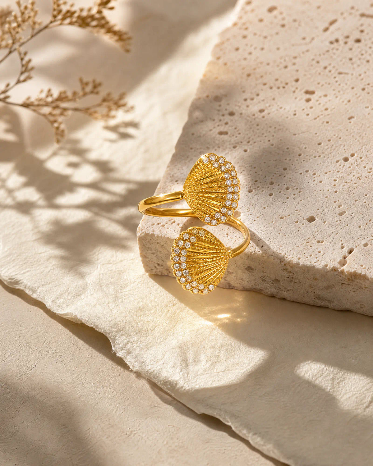 Double Scallop Bypass Ring
