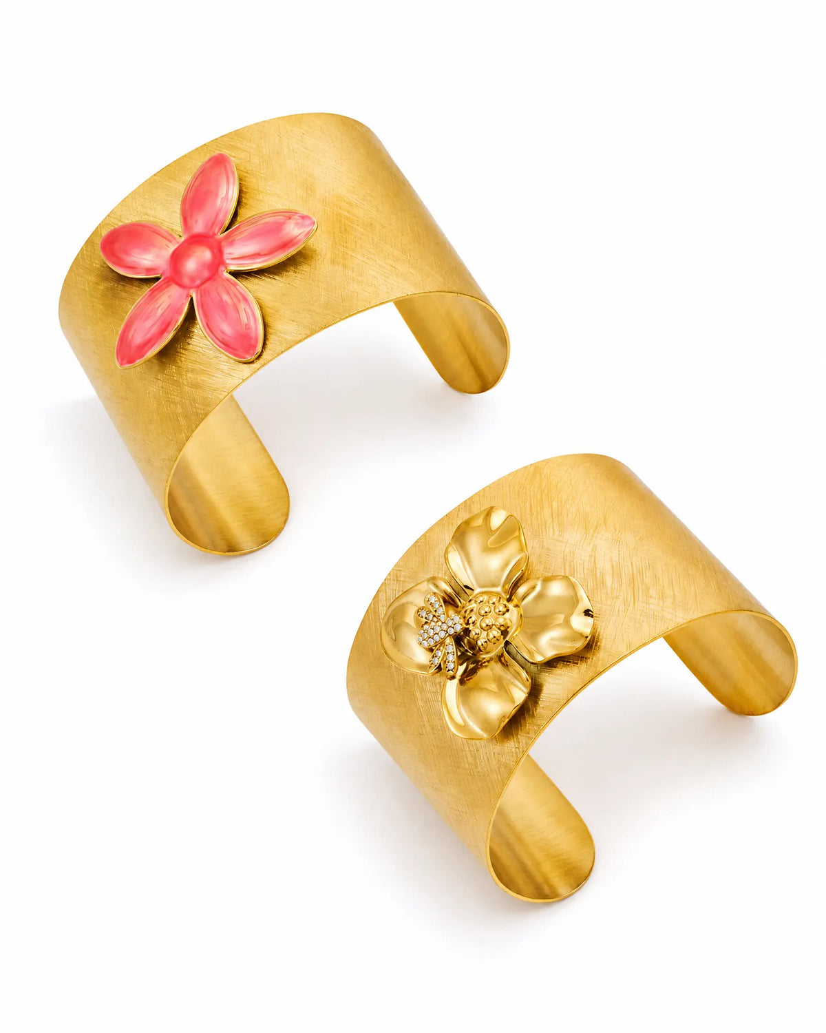 Bee Zirconia Flower Wide Face Bracelet