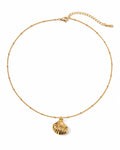 Sculptural Scallop Shell Pendant Necklace