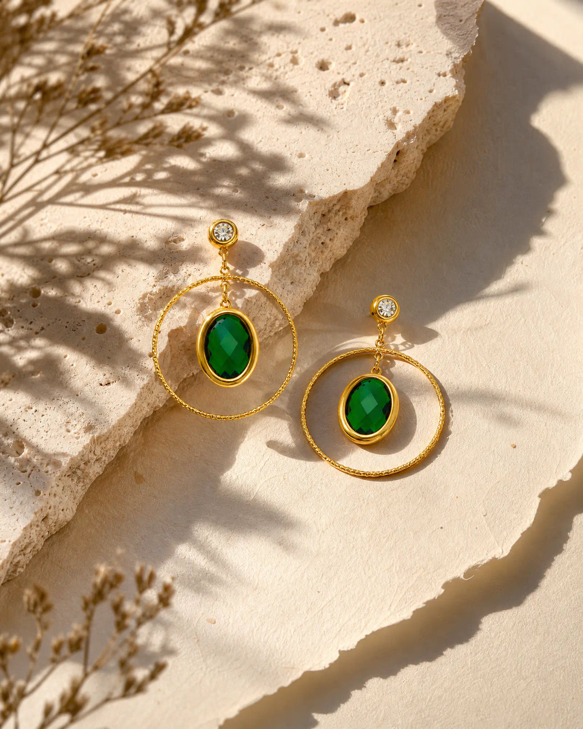 Oval Orbit Drop Earrings