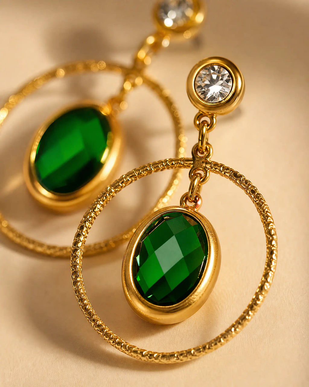 Oval Orbit Drop Earrings