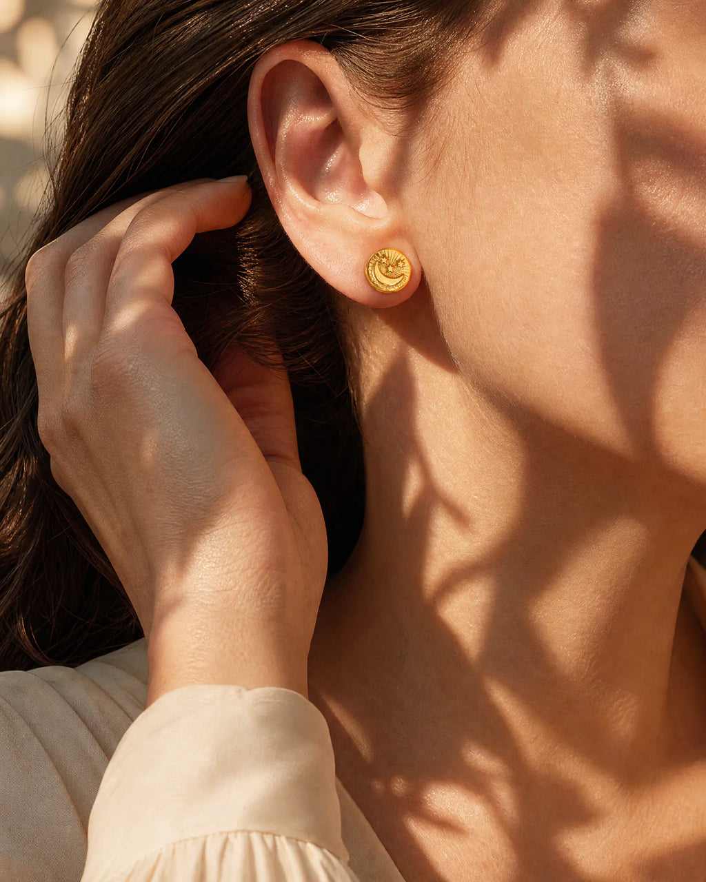 Moonlit Coin Studs