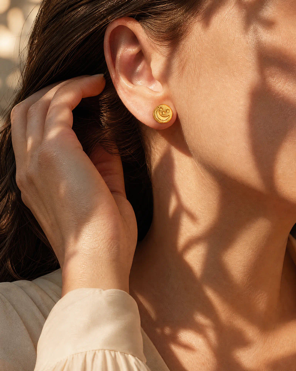 Moonlit Coin Studs