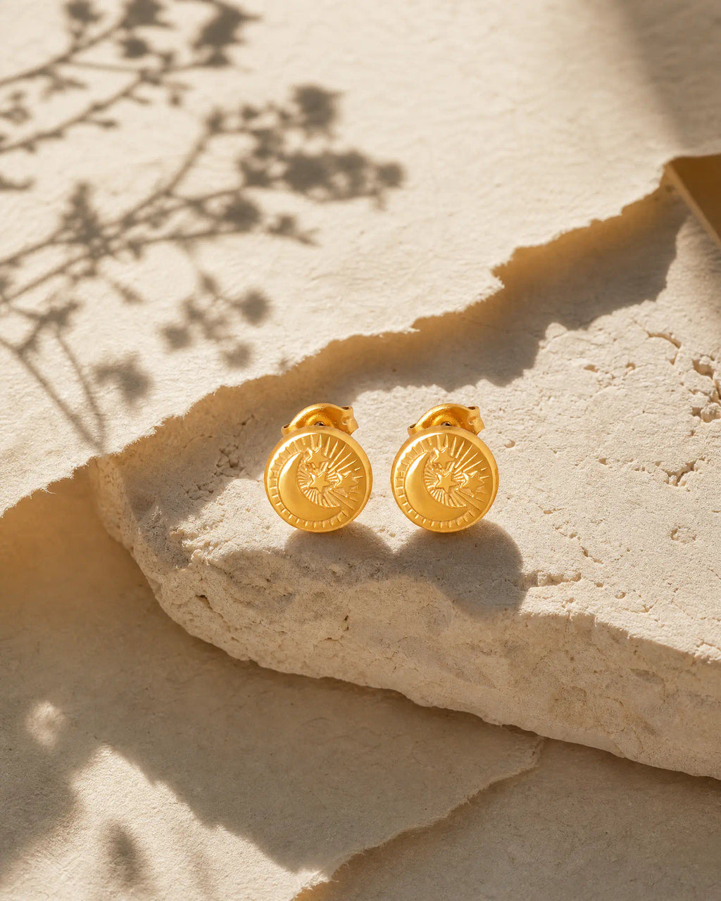 Moonlit Coin Studs