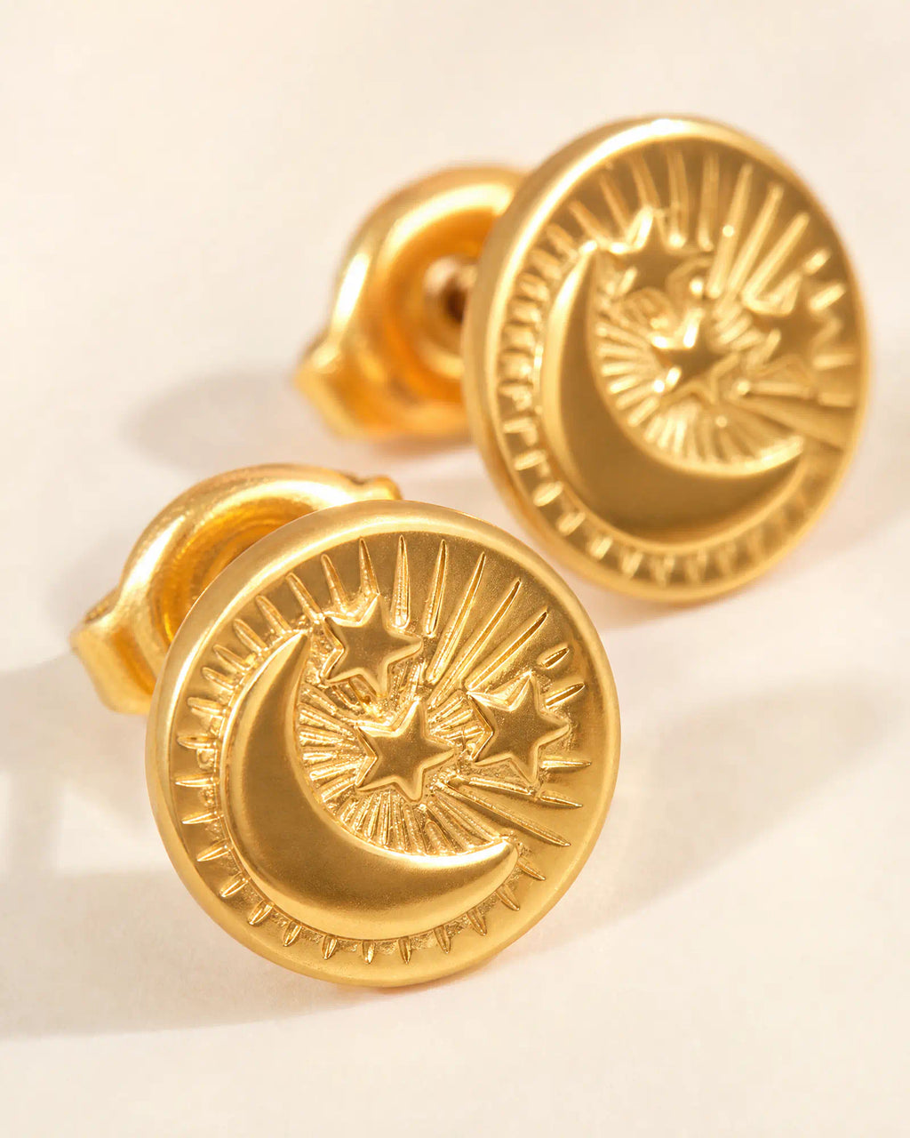 Moonlit Coin Studs