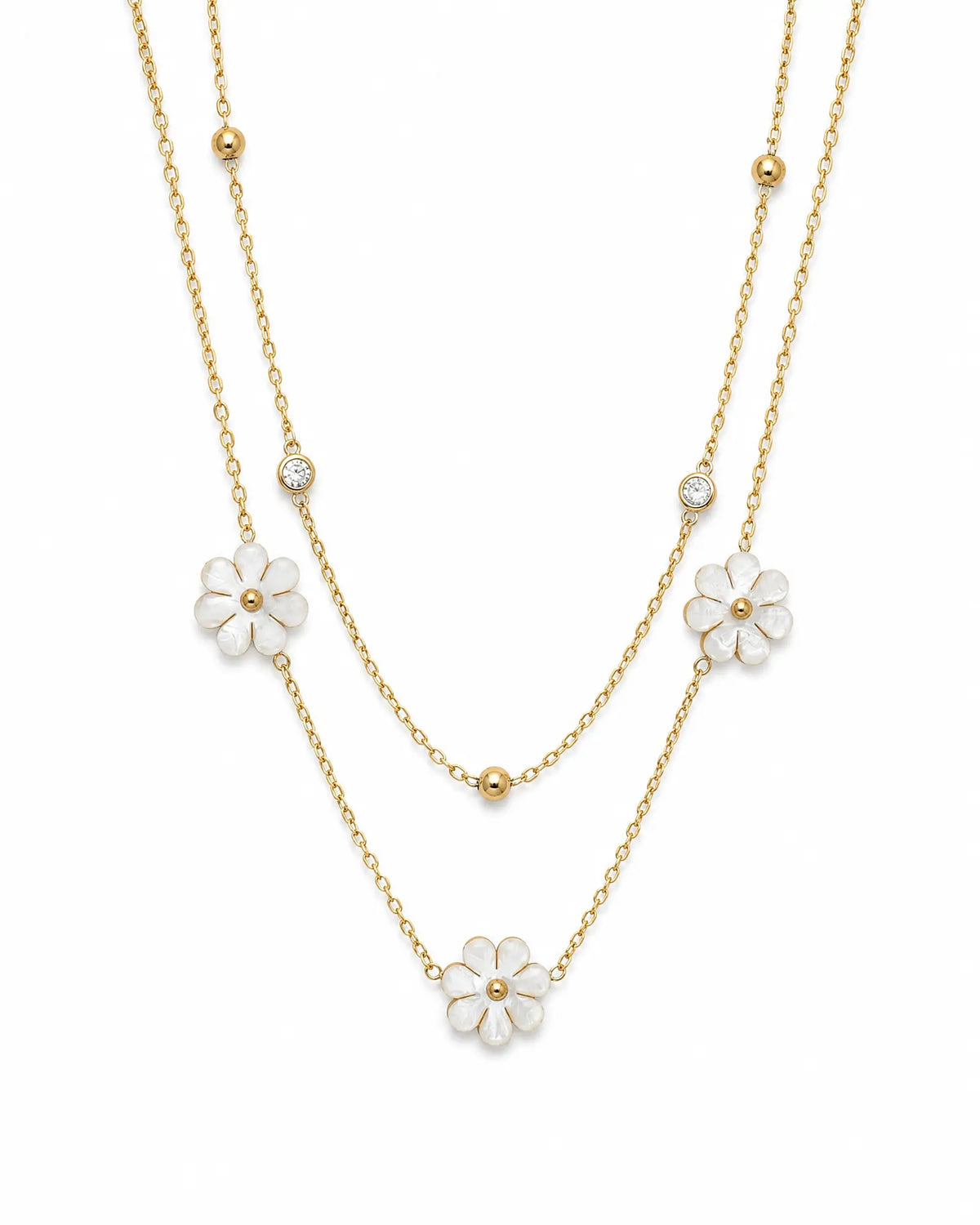 Shell Daisy Necklace