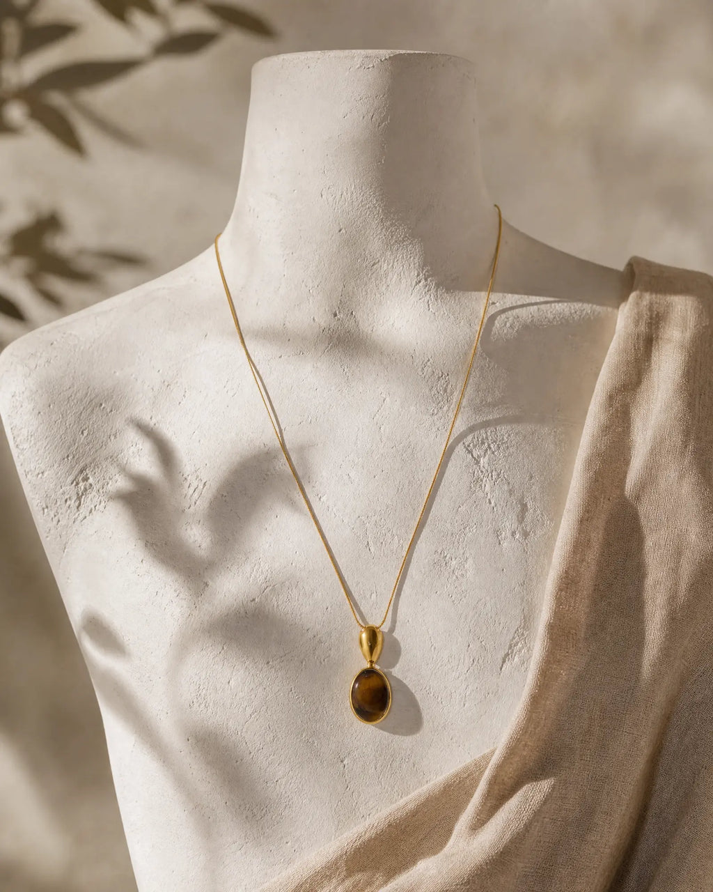 Oval Cat Eye Necklace