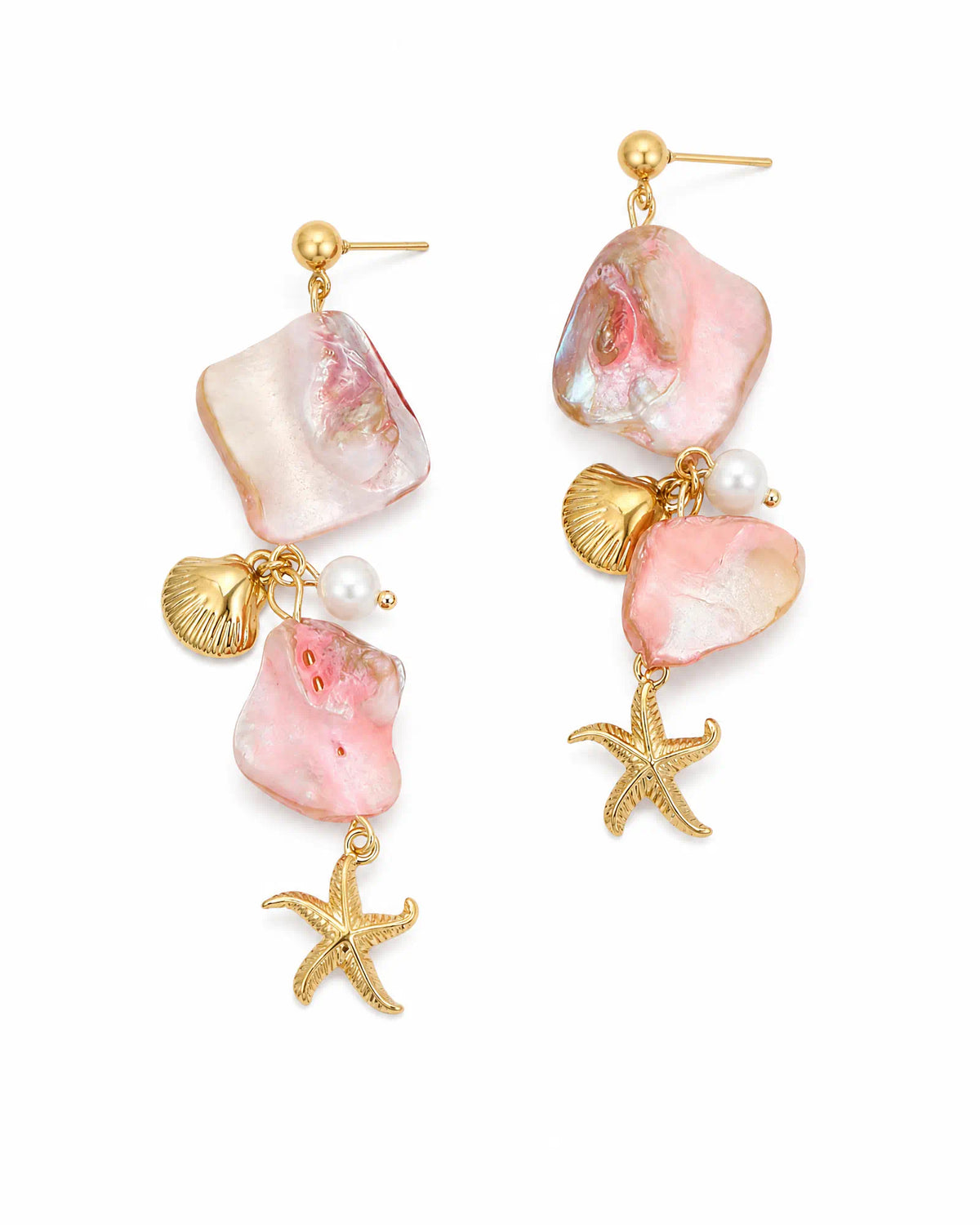 Pink Tide Star Drop Earrings