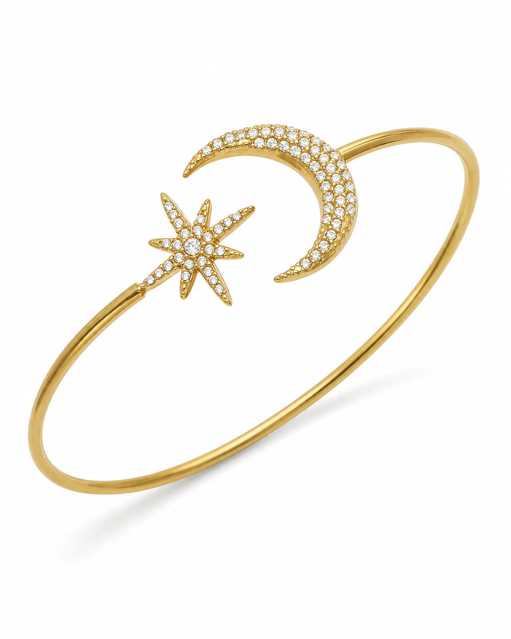 Celestial Star & Moon Cuff Bracelet