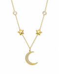 Celestial Moon & Stars CZ Necklace