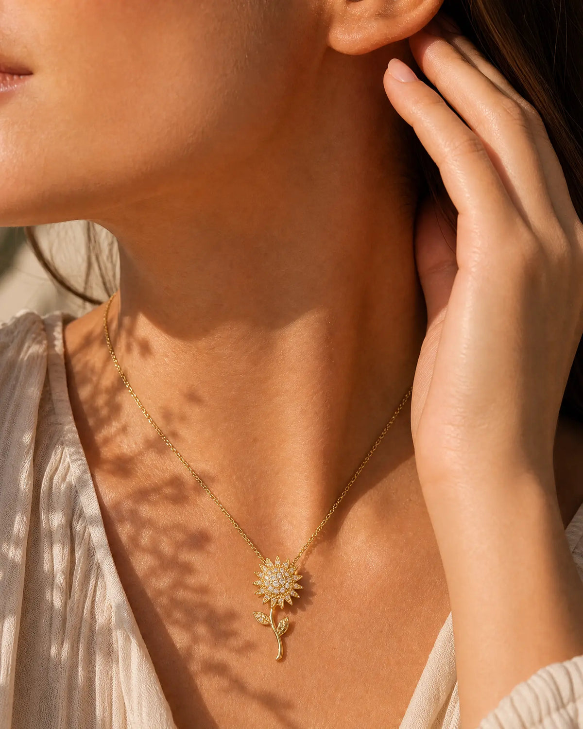Radiant Sunflower Pendant Necklace