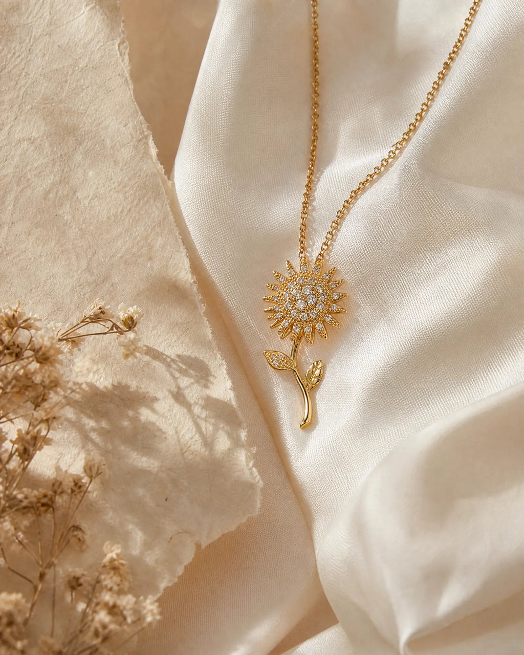Radiant Sunflower Pendant Necklace