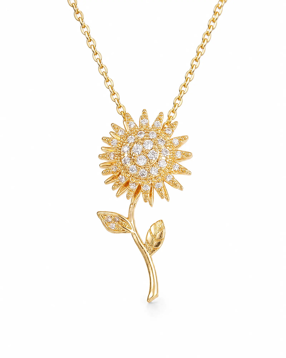 Radiant Sunflower Pendant Necklace