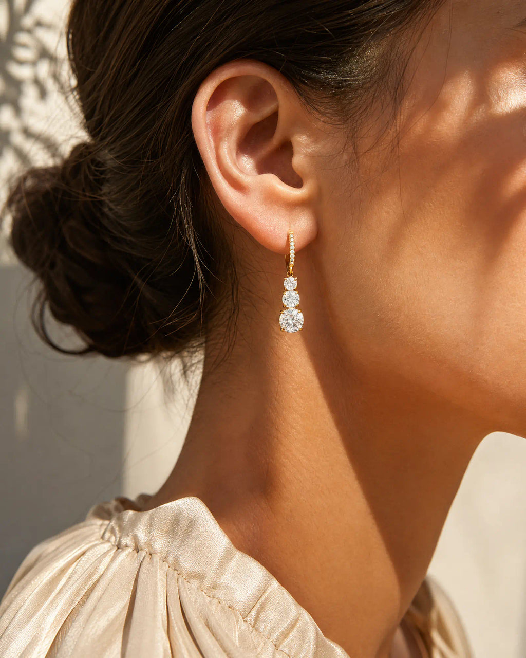 Triple Arc Drop Earrings