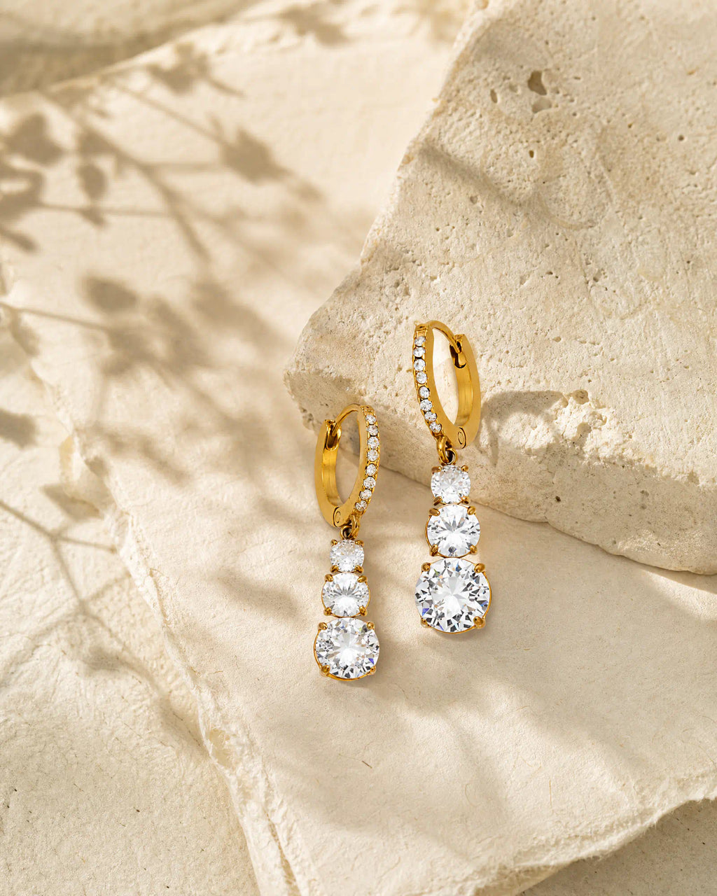 Triple Arc Drop Earrings