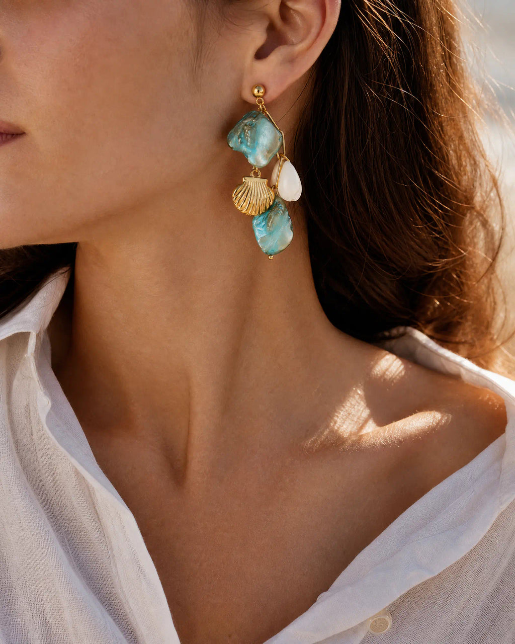 Ocean Tide Drop Earrings