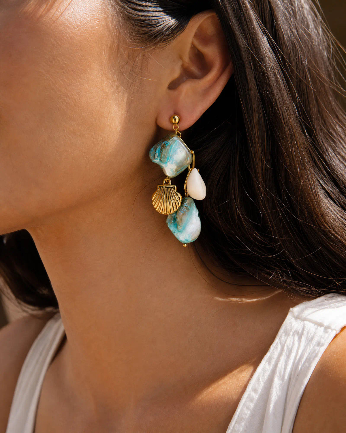 Ocean Tide Drop Earrings