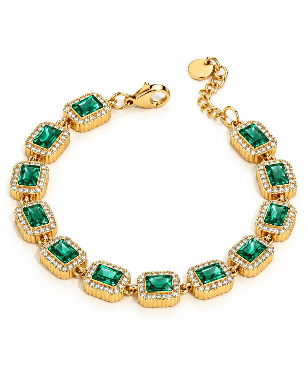Verdant Cadence Tennis Bracelet on white background