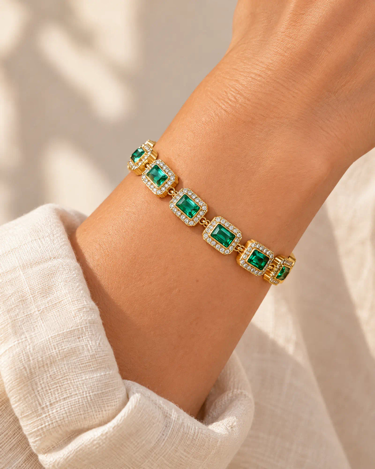 Verdant Cadence Tennis Bracelet worn on wrist