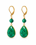 Verdant Teardrop Leverback Earrings hero view on white background