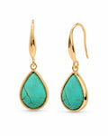 Coastal Teardrop Drop Earrings hero view on white background