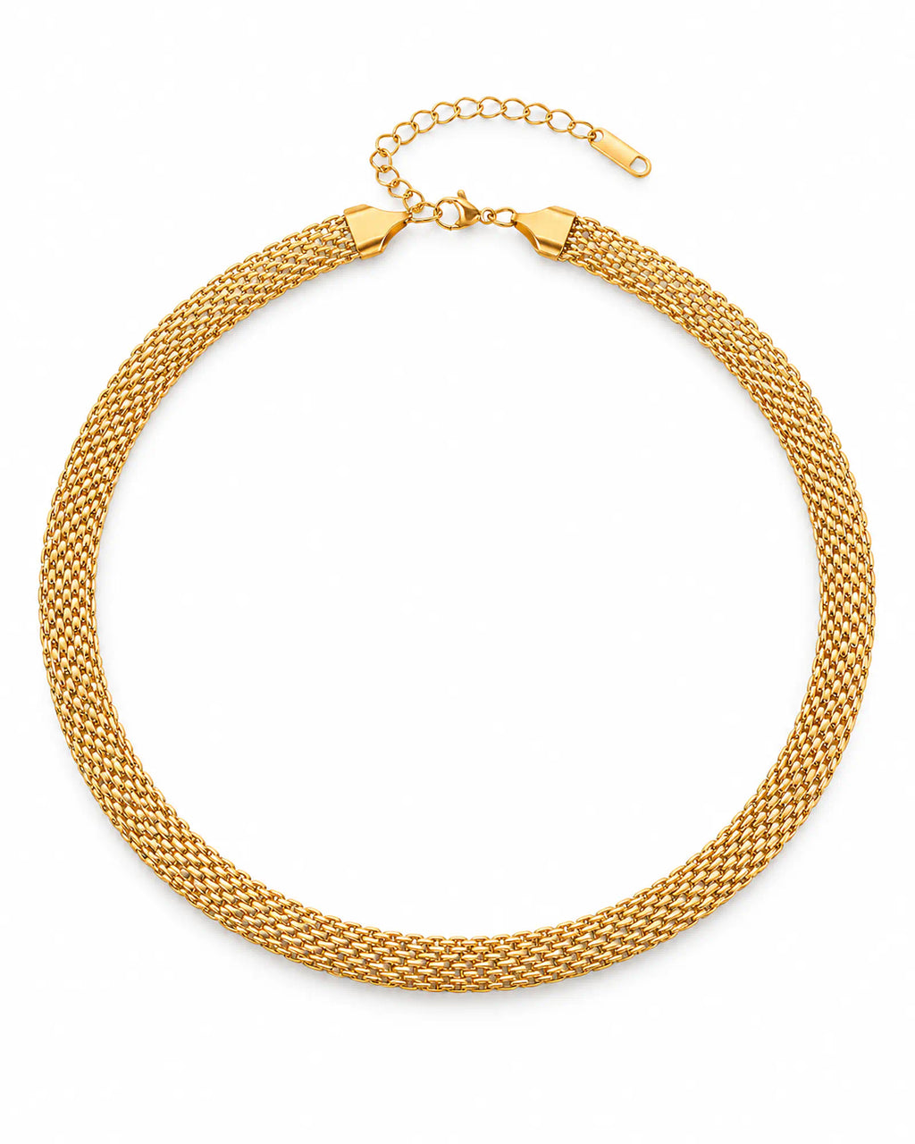 Wearlumi Woven Contour Collar Necklace laid flat against clean white backdrop