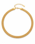Wearlumi Woven Contour Collar Necklace laid flat against clean white backdrop