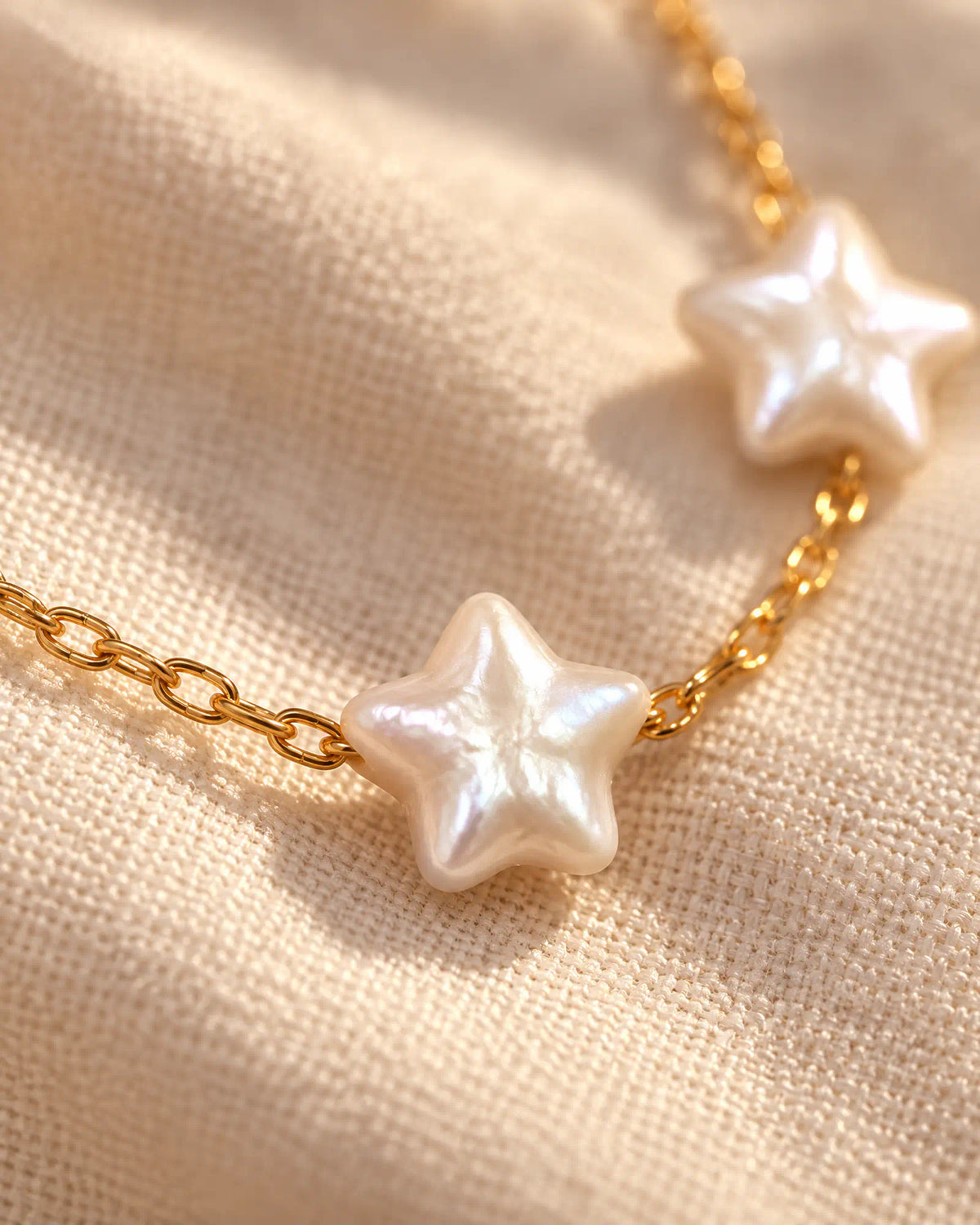 Close-up of a single star on the Starlight Station Necklace