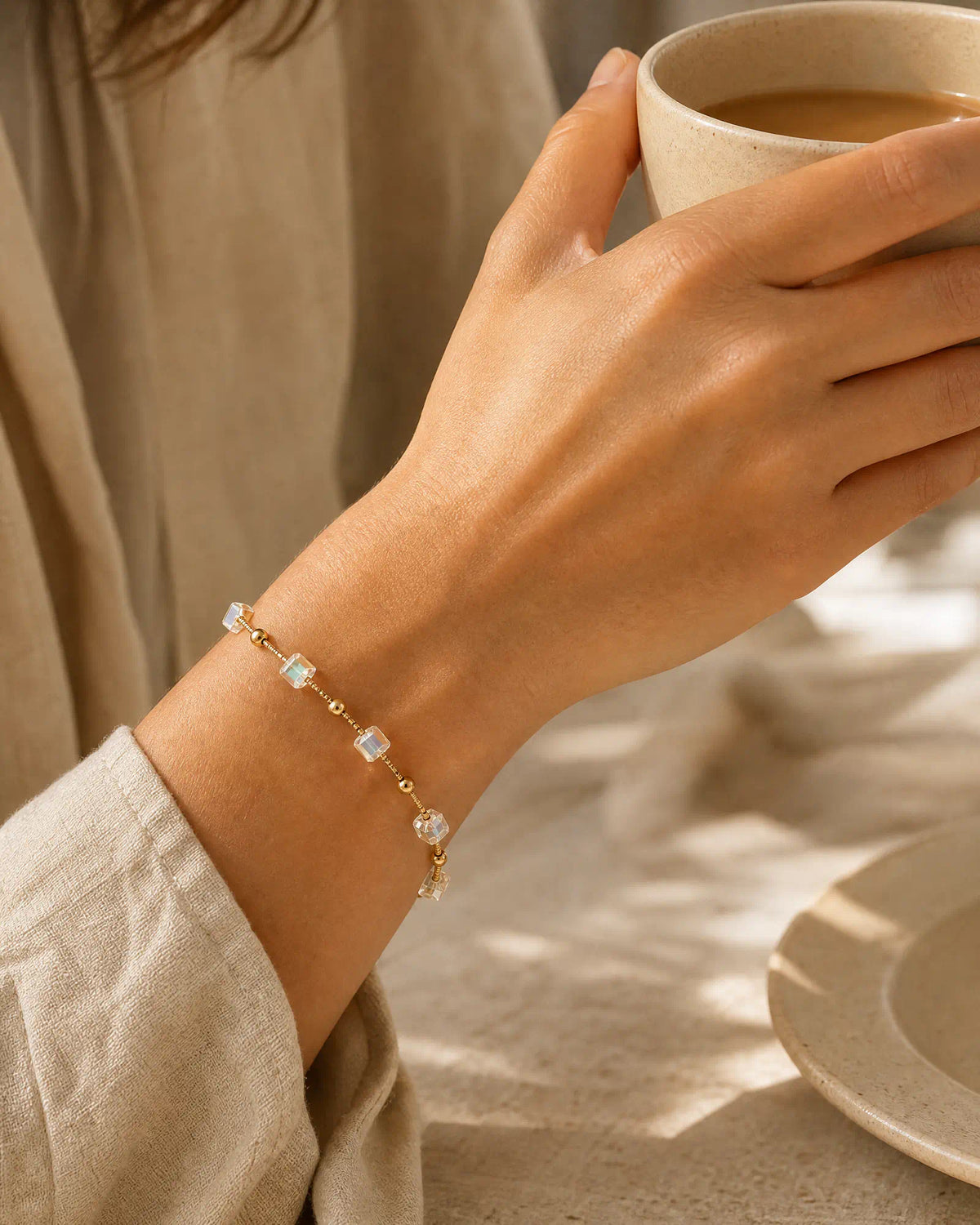 Sunlit Prism Station Link Bracelet