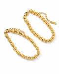 Wearlumi Fluted Bead Bracelet Set - Sculptural Fluted Beaded Bracelets with Extender Chains